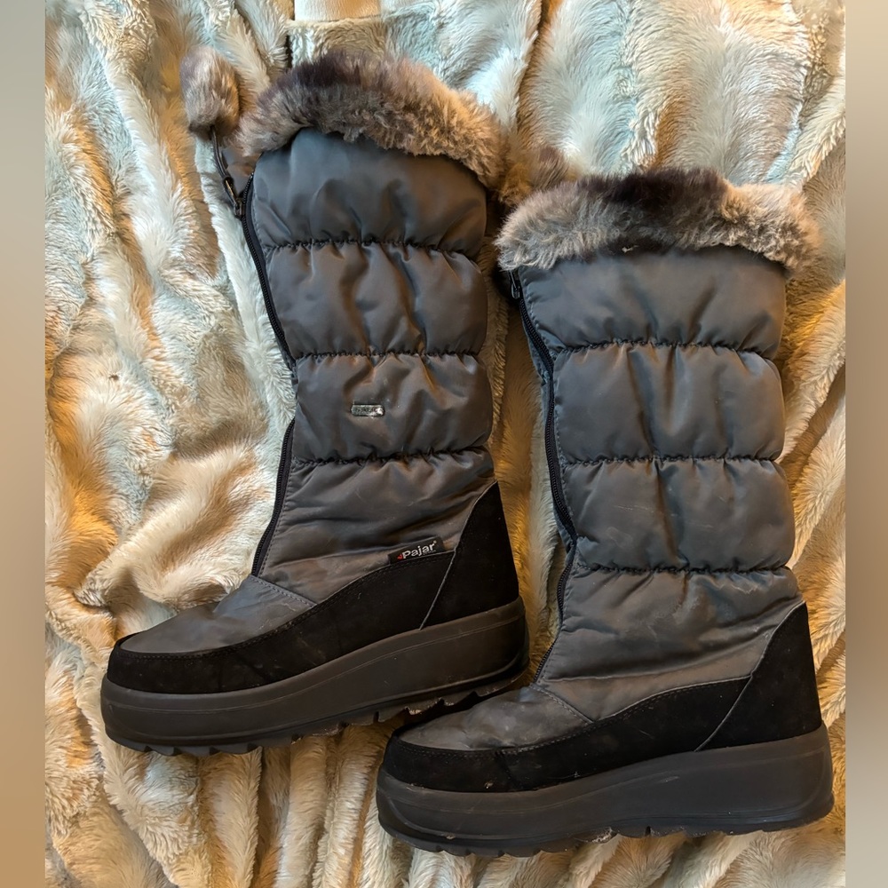 Pajar Snow Boots Gray Black Platform